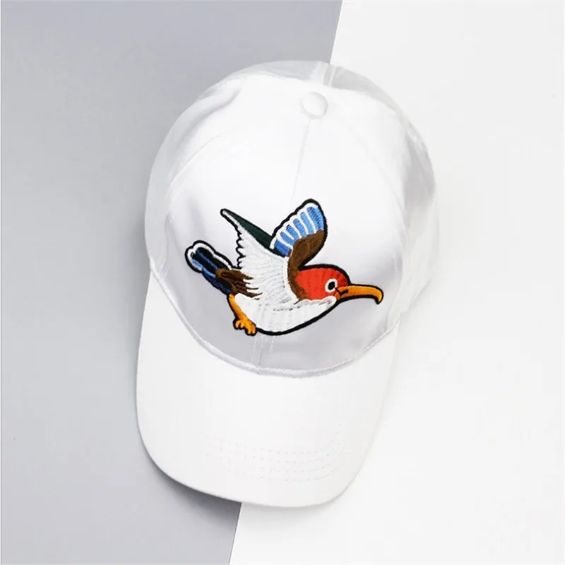 Модные бейсбольные кепки Snapback для женщин и мужчин с вышивкой в виде птицы