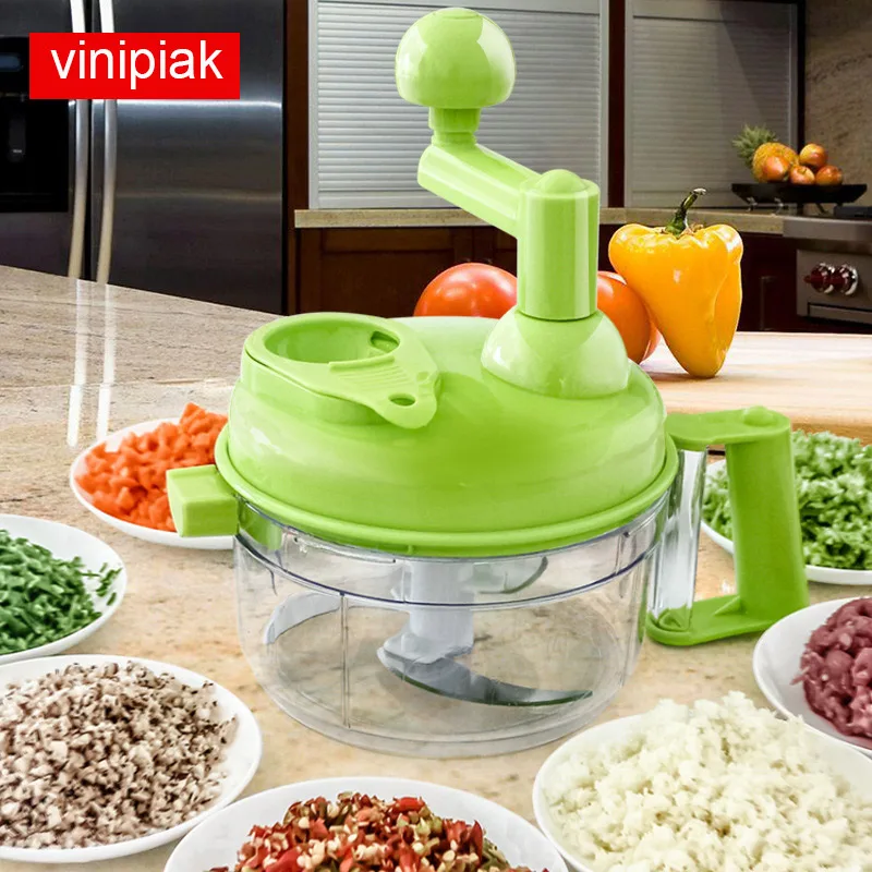 Многофункциональный кухонный ручной измельчитель для овощей большая емкость