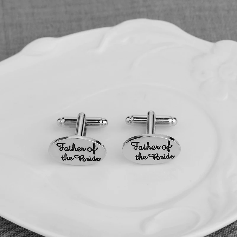 Запонки посеребренные с монограммой для свадьбы 1 пара | Украшения и аксессуары