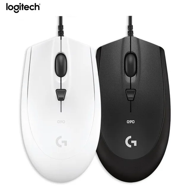 Проводная игровая мышь Logitech G90 геймерская для ноутбука 2500 точек/дюйм USB с