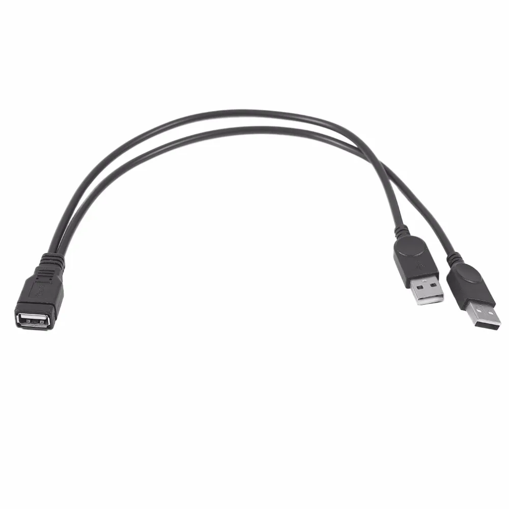 30 см Удлинительный кабель USB 1 гнездовой к 2 двойной Мужской концентратор данных