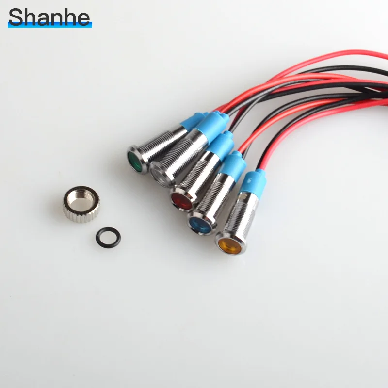 6 мм светодиодный индикатор светильник 3 Вт 5 в 12 В 24 постоянного тока 220V