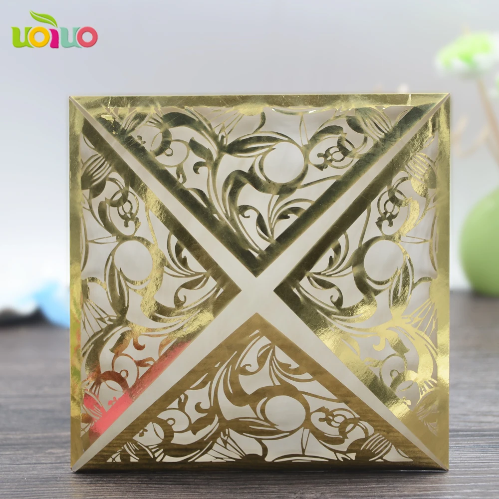 Birthday greeting cards with pearl and ribbons as option laser cut flower invitation fast shippment | Дом и сад