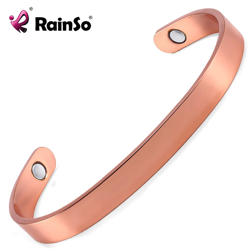 Rainso розовое золото манжеты для мужчин магниты браслет Здоровье и гигиена