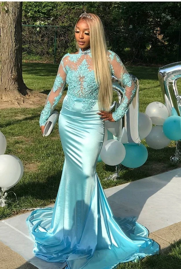 2019 Аппликация Длинные пикантные элегантные платья для выпускного с длинным