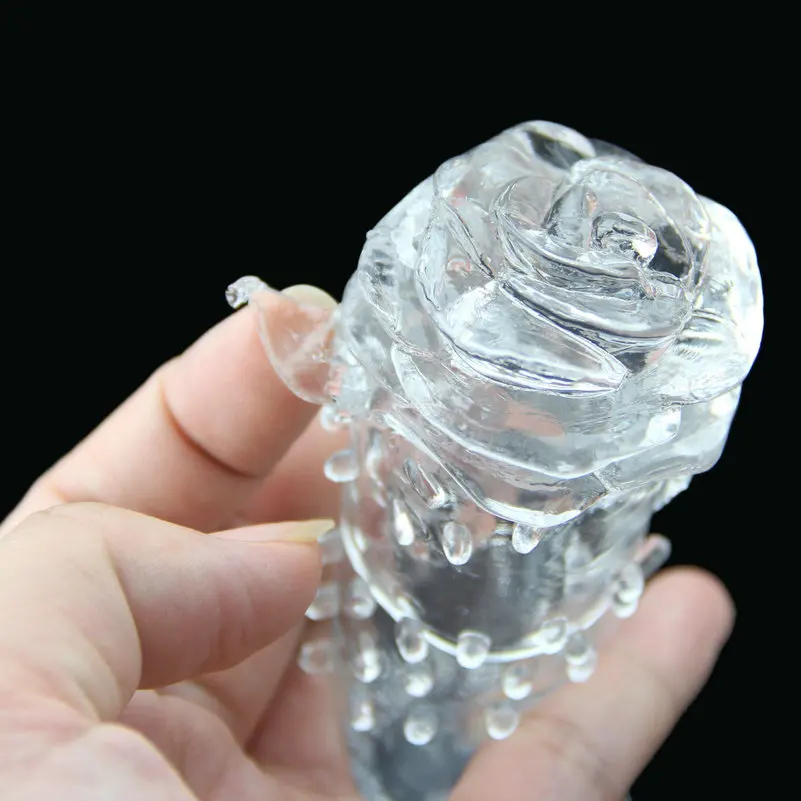 Роза цветок задержка многоразовые насадки на пенис рукав для мужчин петух кольца