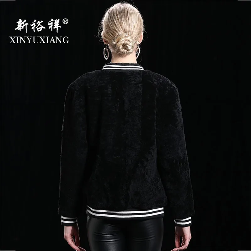 XINYUXIANG новинка 2017 натуральная овчина дубленка пальто для женщин зима кожа
