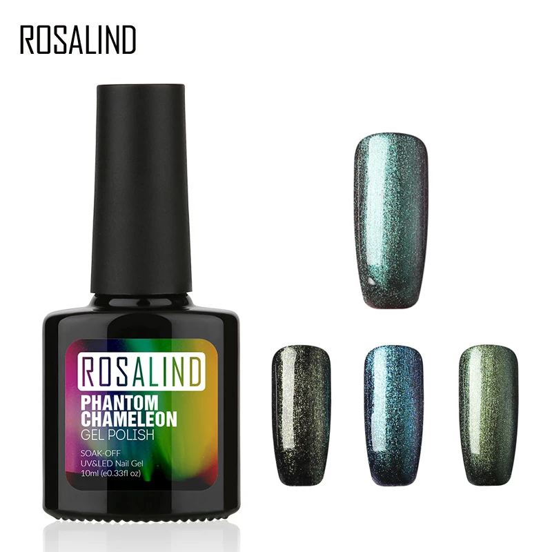 ROSALIND гель 1S P + черная бутылка 10 мл Хамелеон салон B01 12 лак для ногтей УФ LED