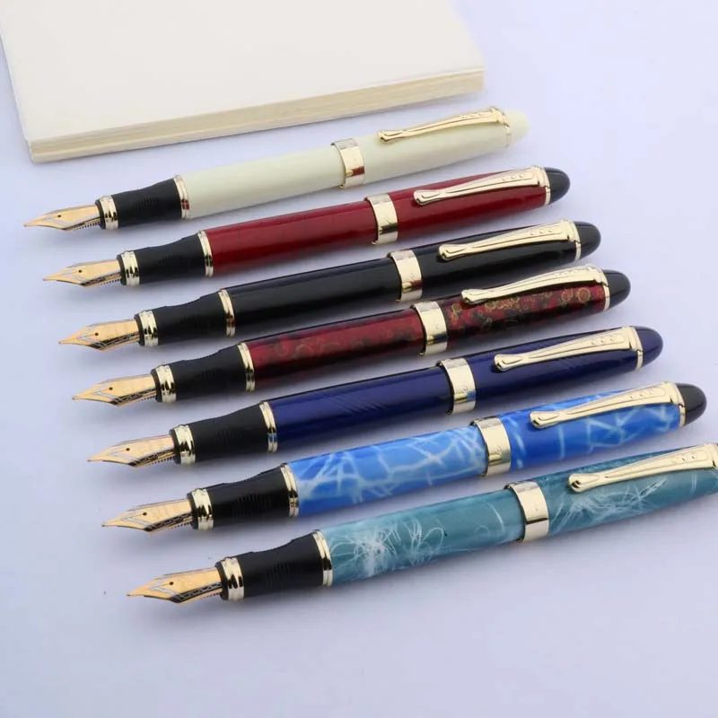 Высококачественная металлическая перьевая ручка jinhao x450 синяя зеленая Золотая