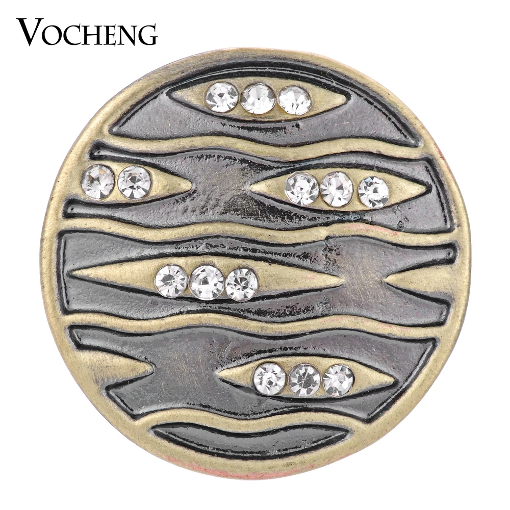 

Antique Vocheng Ginger Snap Button Inlaid Crystal 18mm Interchangeable Jewelry Vn-1296