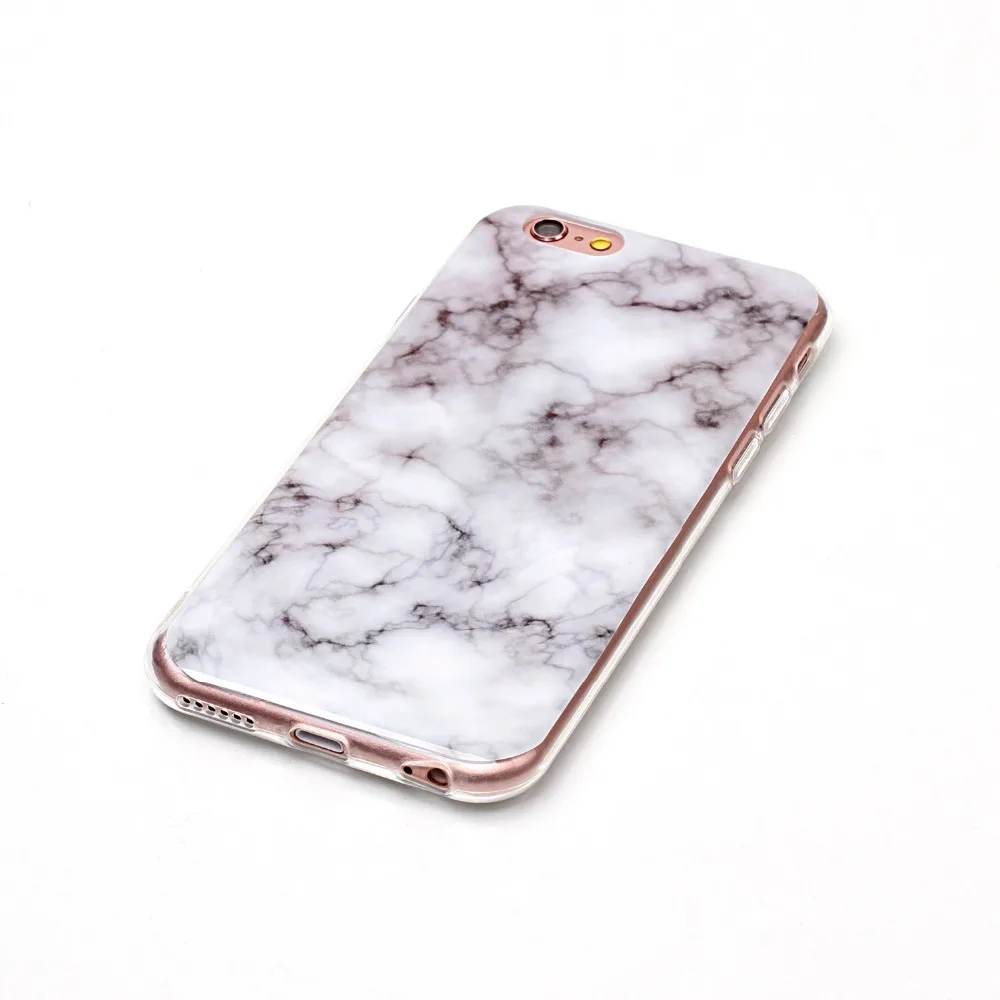 Для iPhone 6 6s Plus мраморный Чехол Мягкий ТПУ чехол для телефона ударопрочный модный