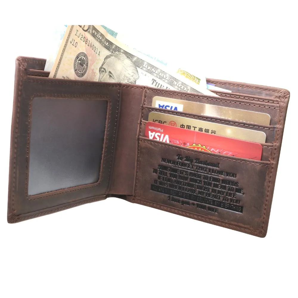 100% кошелек из натуральной кожи минималистичный двойные мужские кошельки ручной