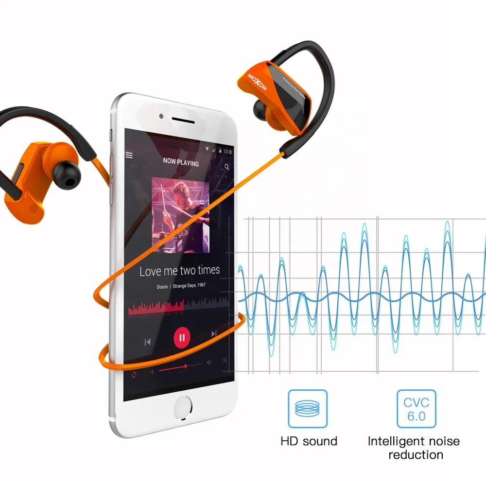 Беспроводной Bluetooth наушники IPX7 Водонепроницаемый удобные крепления наушников