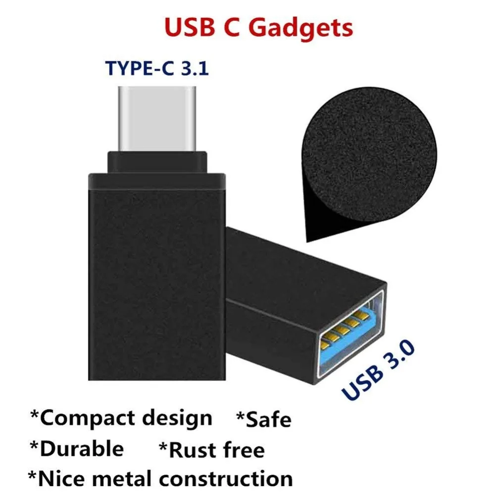 USB-C Type-C к USB OTG мини-адаптер 3 0 конвертер для Samsung Galaxy Note8 высокоскоростные