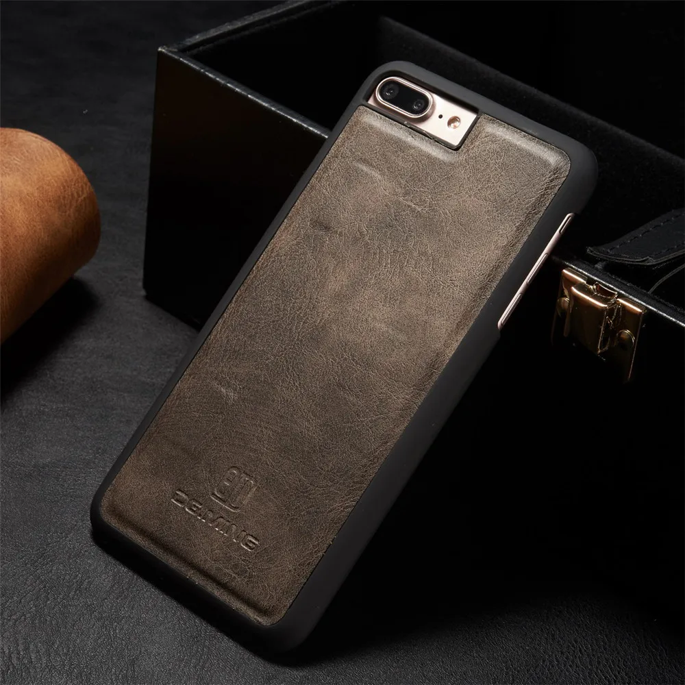 For iPhone 6 6s 7 8 Plus X Premium PU Leather Detachable 2 in 1 Multi-Functional Magnet Flip Wallet Card Slot w/ Back Cover Case | Мобильные