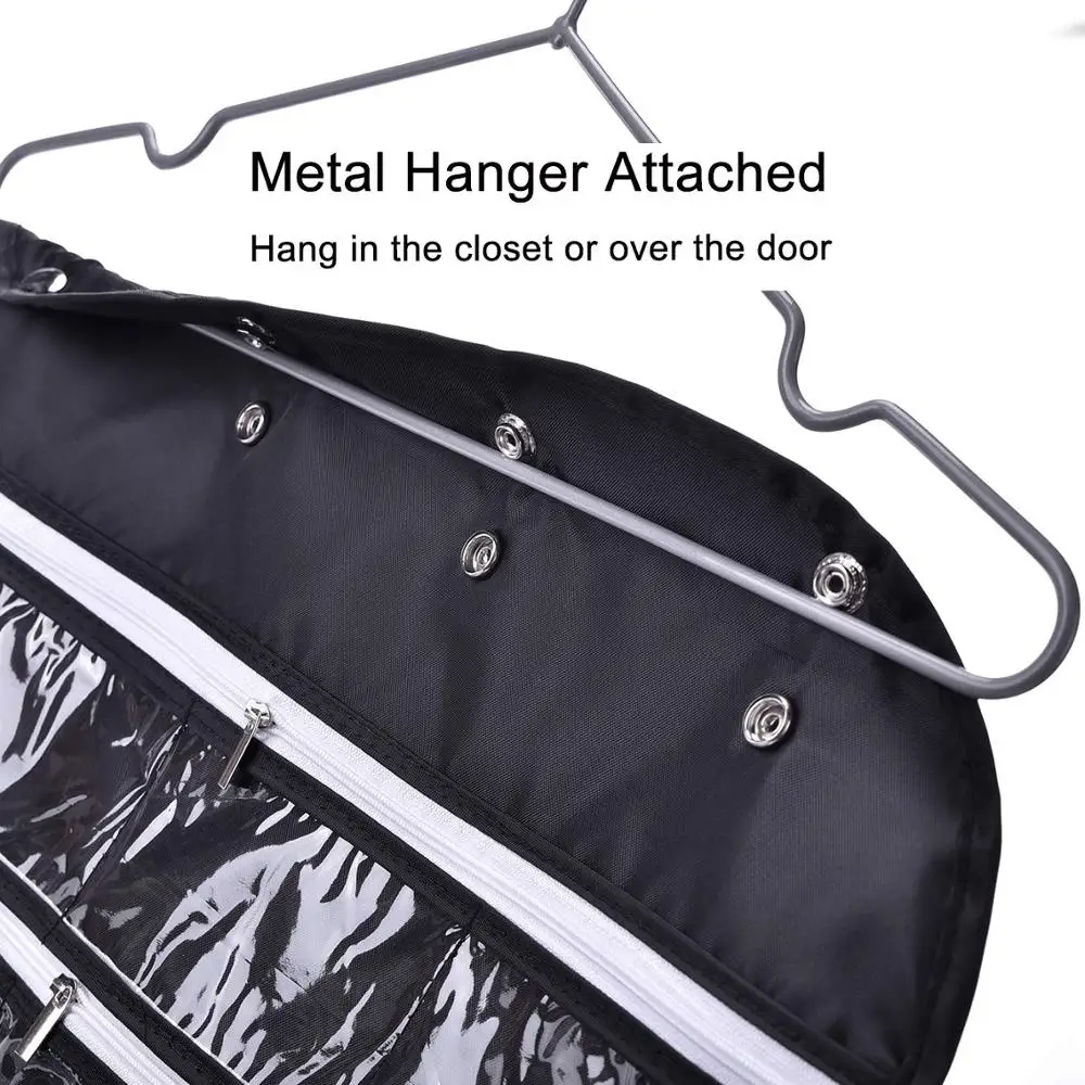 Сумка для хранения ювелирных изделий из полиэстера 56 карманов подвесная