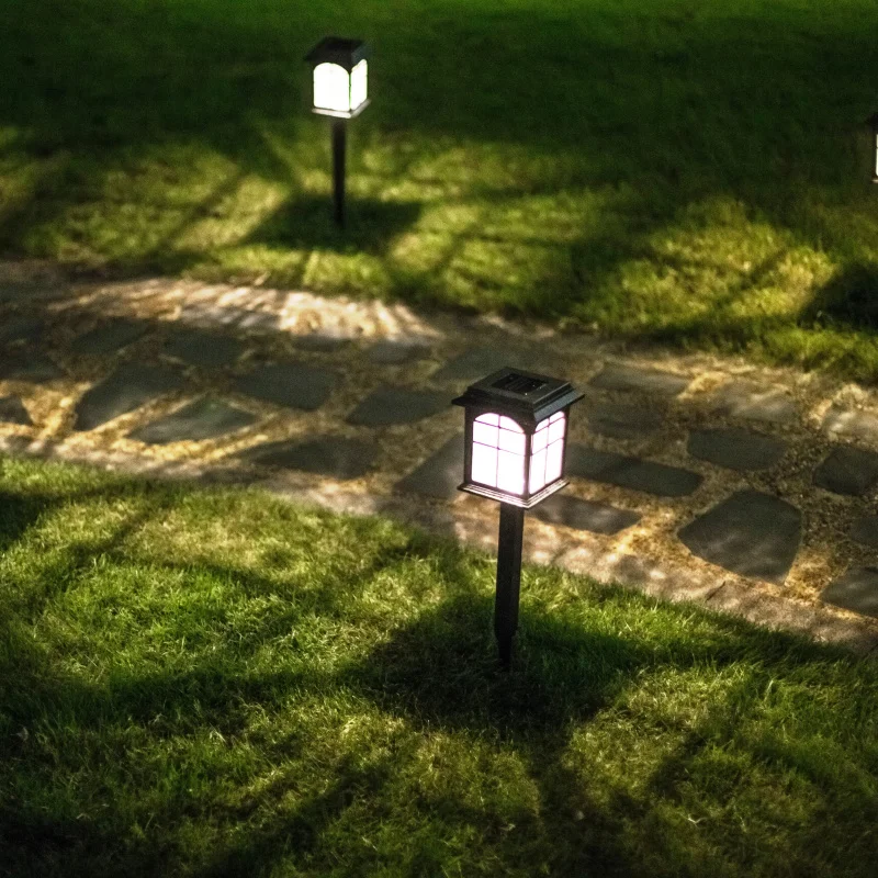 Форма дома газон свет LED Открытый водонепроницаемый сад пейзаж стеклянный абажур