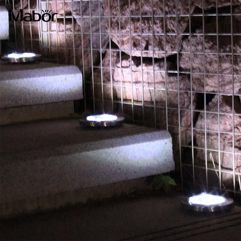 Ground Lamp 12 LED Walkway Lights Buried Street Underground disk Solar Power Garden Path Way Lawn Yard Outdoor Lighting | Лампы и