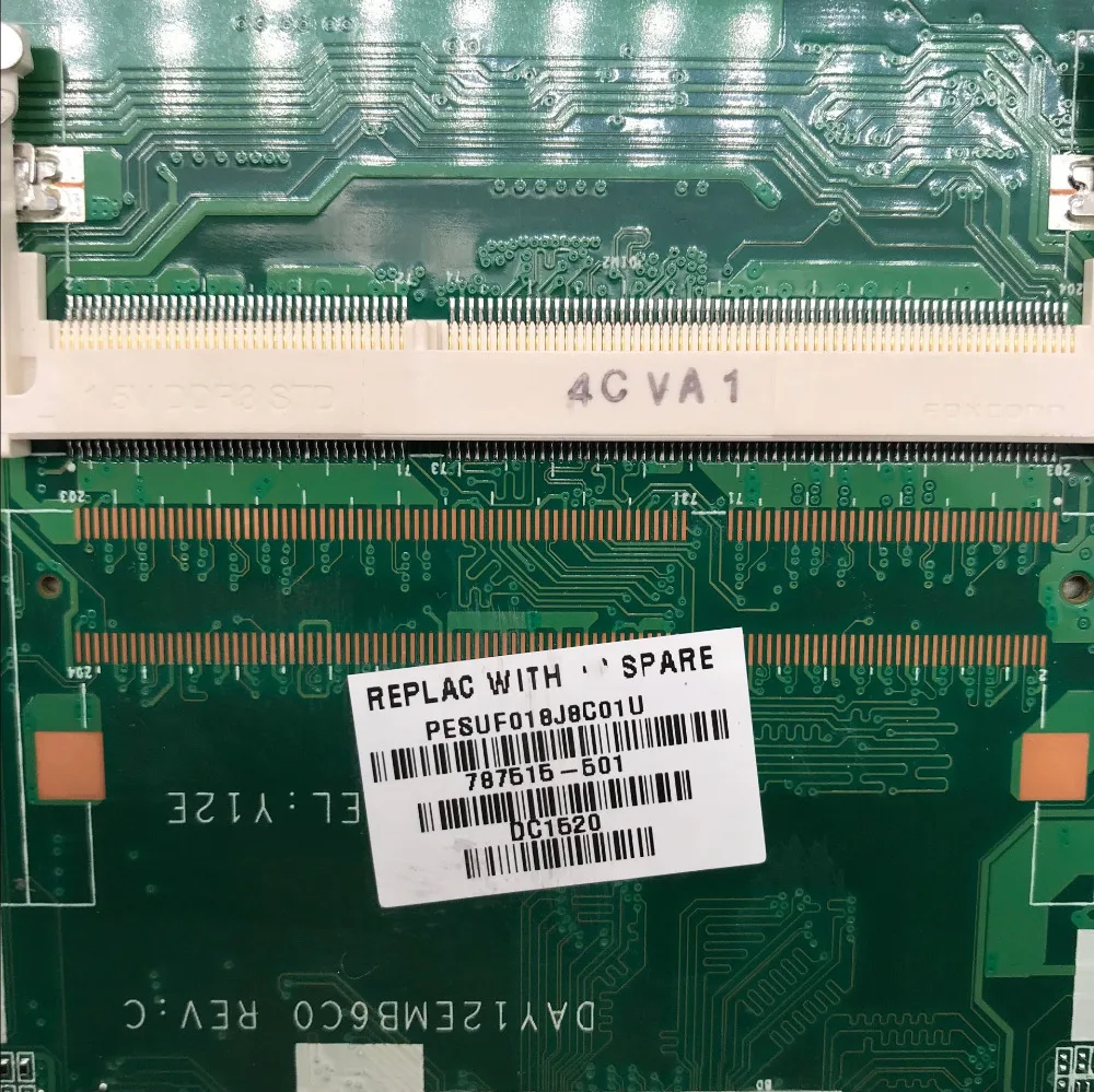Для HP 15 F 17 787515 501 001 601 Материнская плата ноутбука w/SR1YW N3540 CPU DAY12EMB6C0 100% полностью