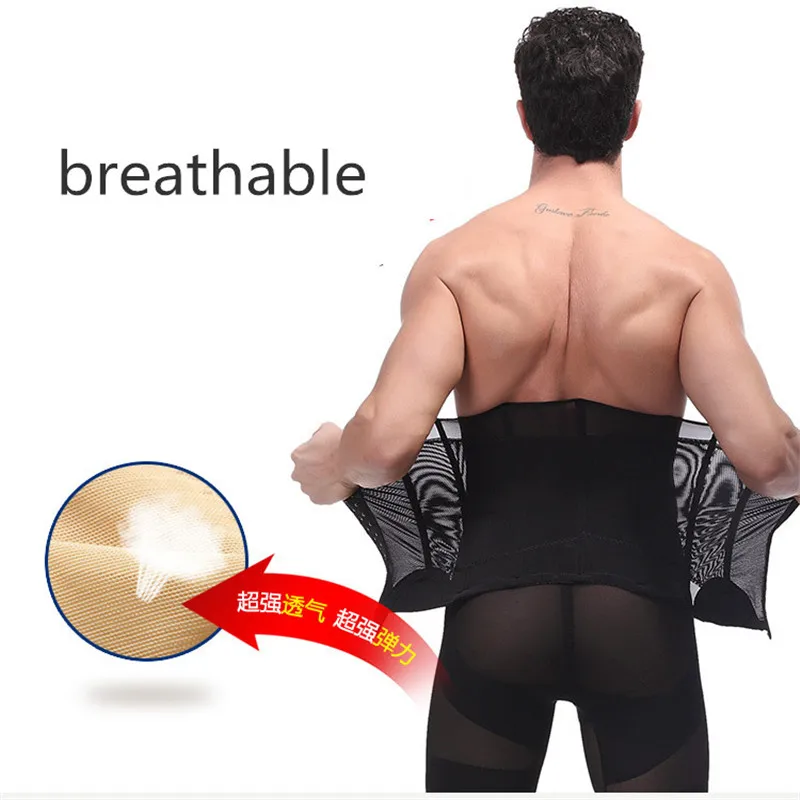 Men Waist Trainer Slimming Belt Tummy Reducer Body Shaper Underwear Girdle Fat Burn Belly Waist Cincher Abdomen Trimmer Corset