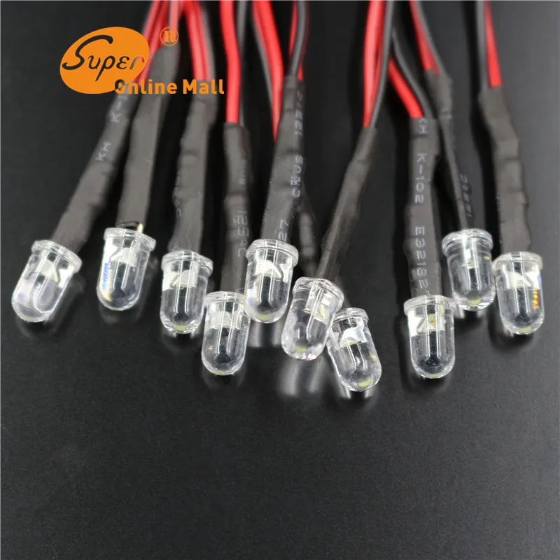 5 шт. мм 12 В Pre-Wired быстрое изменение rgb LED Диод + медленное DC 20 см Огни DIY | Электронные