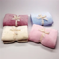 70x100cm new blanket swaddling thick double layer flannel napping blanket child knee car airplane small blanket