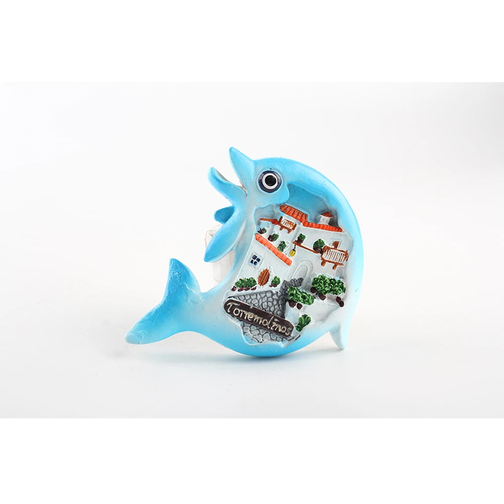 Factory Prces Lovely Dolphin 3D Hand Made Animal Resin Fridge Magnet Souvenir Gift Home Decro Hot Sale | Дом и сад