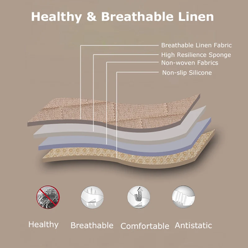 

1PCS Car Seat Covers Linen Breathable Seat Cushion Healthy Pad Auto Accessories Winter Car-styling for