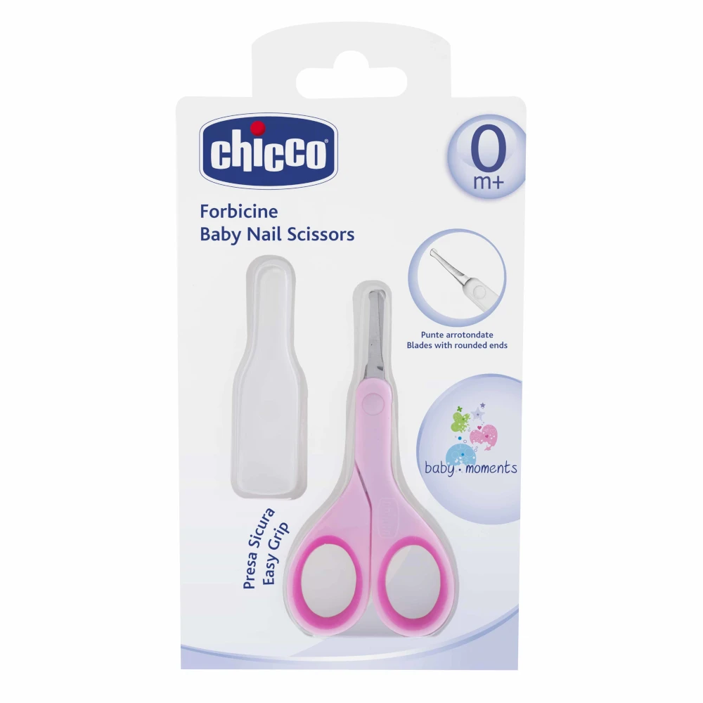 Ножницы детские Chicco Baby Moments из нерж. стали с закругл. концами 0 мес.+ цвет