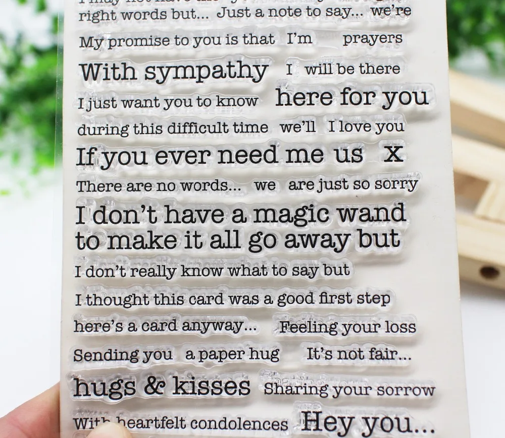 Прозрачные штампы с надписью Love story/Sentences для скрапбукинга фотоальбома карточек