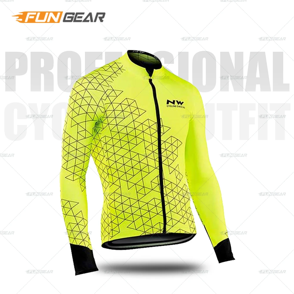 Ropa Ciclismo Invierno зимняя велосипедная одежда, Майки для велоспорта, комплект Northwave, теплая флисовая одежда с длинным рукавом для MTB, Мужская одежда, Майо
