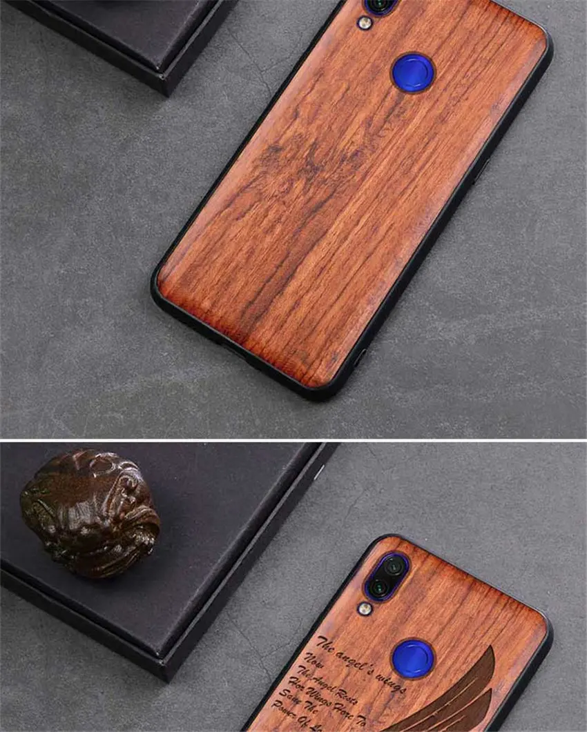 Чехол для Redmi Note 7 из натурального дерева, чехол для Xiaomi Redmi Note 7 Note7 Pro, чехол из палисандра, ТПУ, ударопрочный чехол на заднюю панель, чехол для телефона