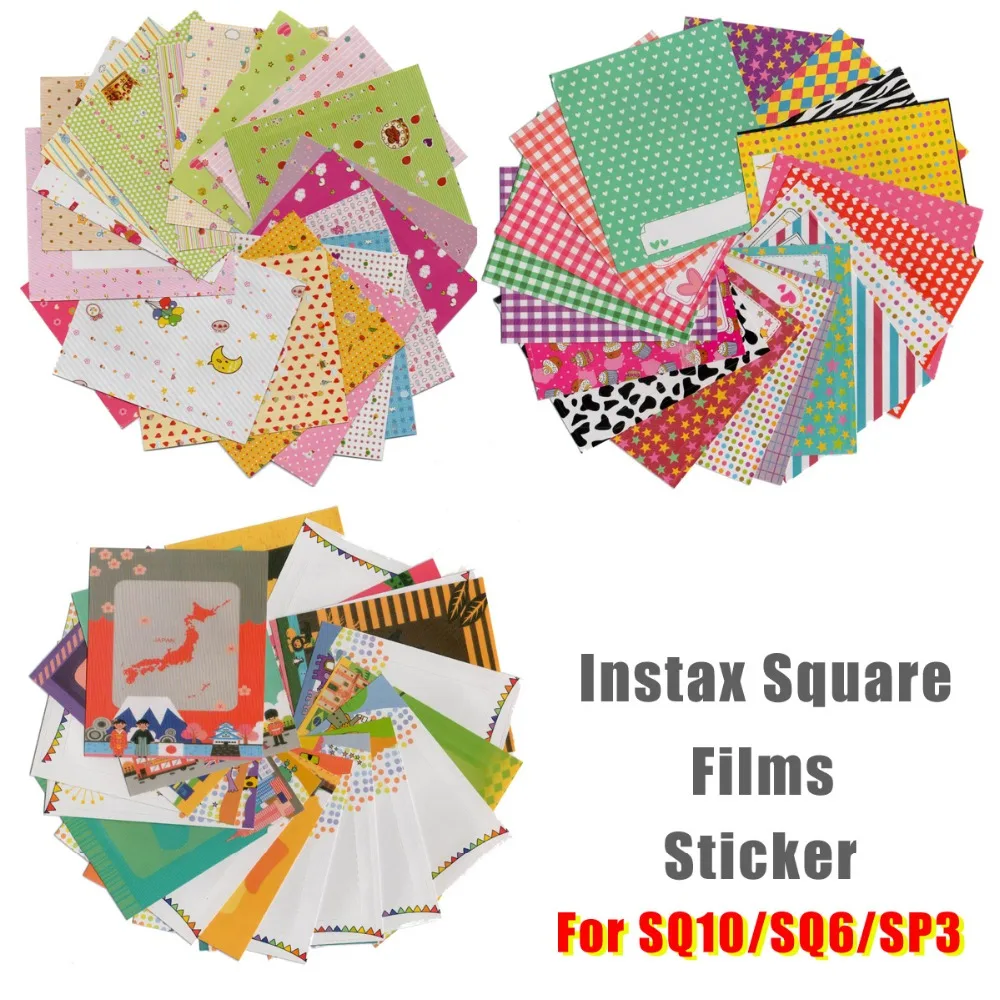 60x фильмы милые Dot сообщения Memo Happyeveryday картонные фото наклейки для Instax Square SQ20 SQ10 SQ6