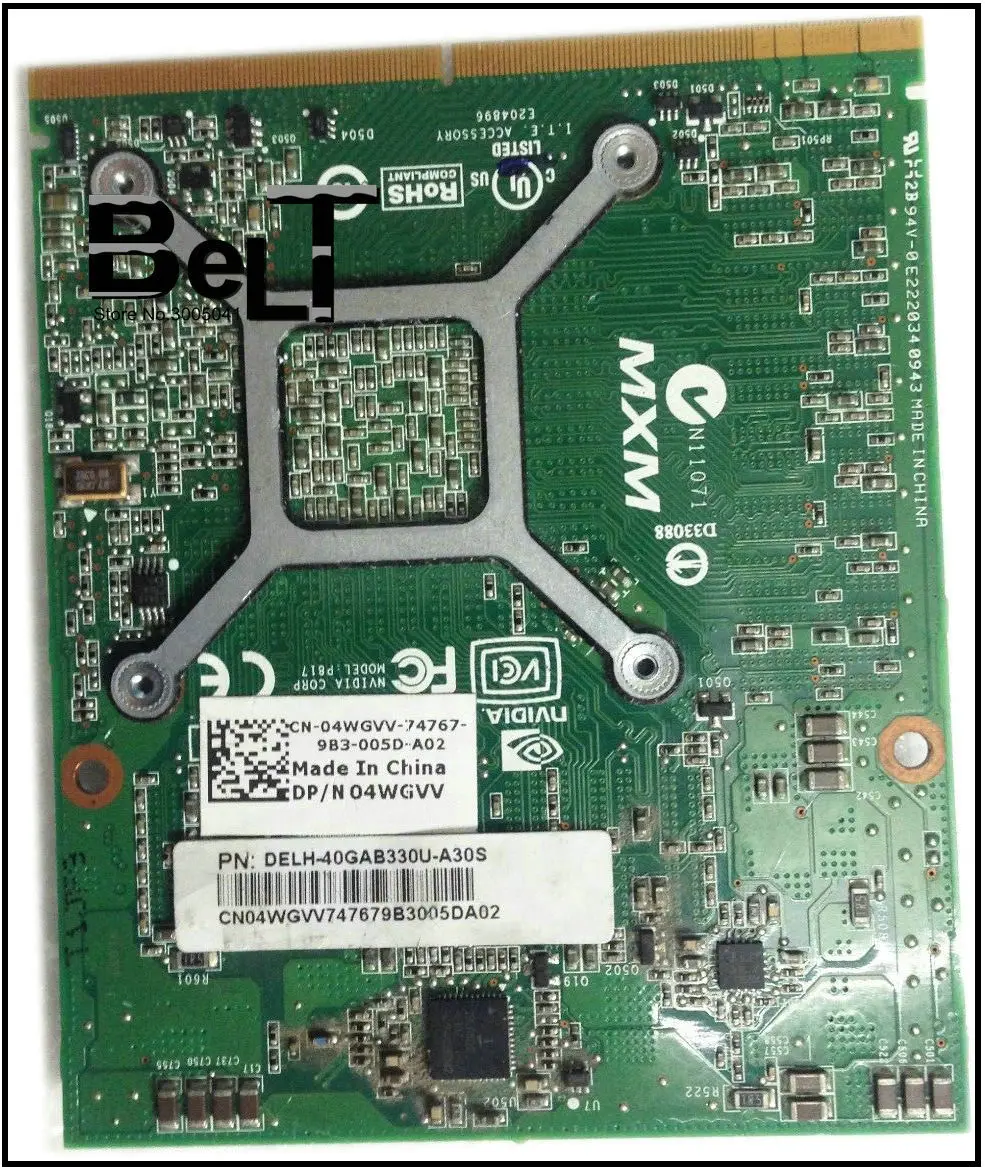 GTX 260M GTX260M 1 ГБ WDXVH G92 751 B1 P/N: 0WDXVH 96RJ4 VGA видео карты для Dell Alienware M15x M17x R1 материнская