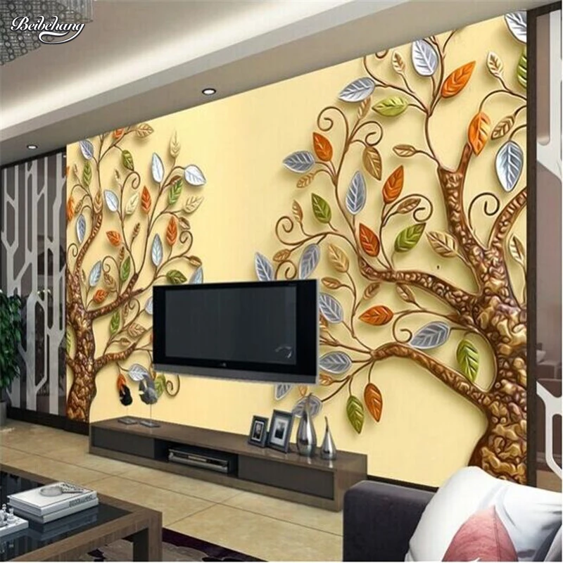 Фотообои beibehang 3d обои HD абстрактные рельефные фрески Pachira персонализированный