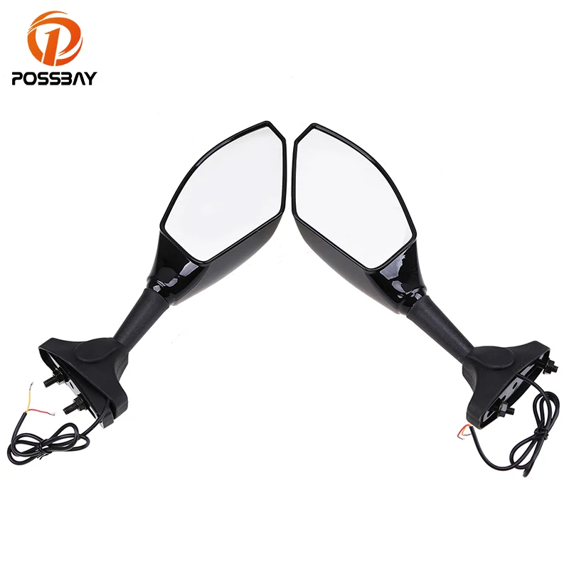 Posbay мотоциклетные зеркала вид Ручка Бар Конец боковые заднего вида для Kawasaki Honda