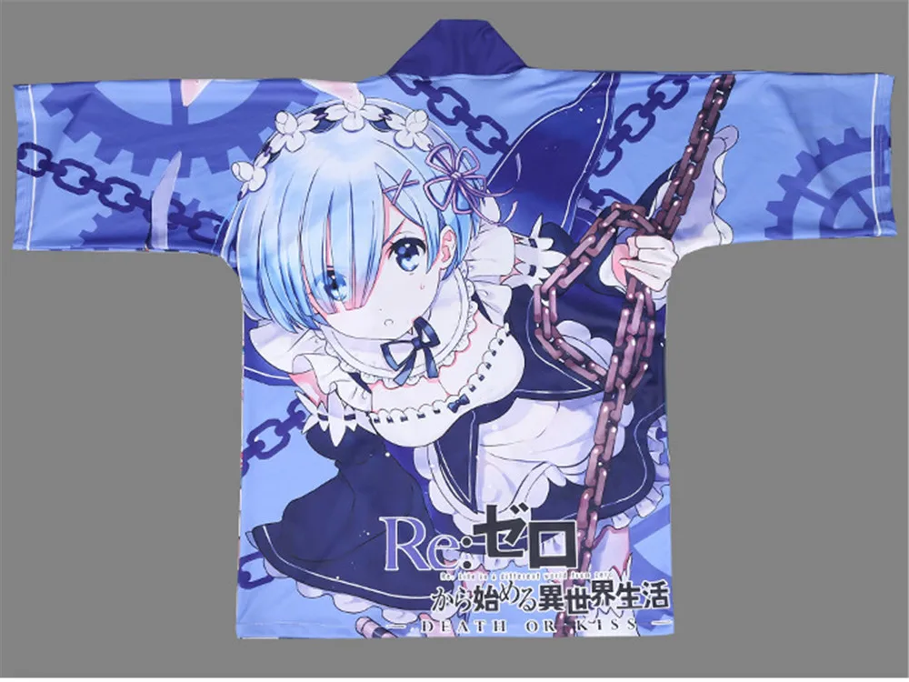 Японские модные повседневные кимоно Yukata Re: жизнь в другом мире от zero Rem Ram плащ для
