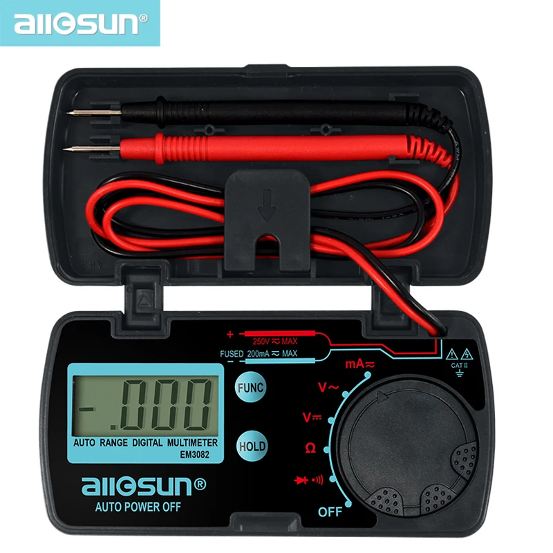 Все SUN EM3081 EM3082 EM3252 Цифровой мультиметр 3 1/2 1999 AC/DC Амперметр Вольтметр Ом портативный измеритель напряжения