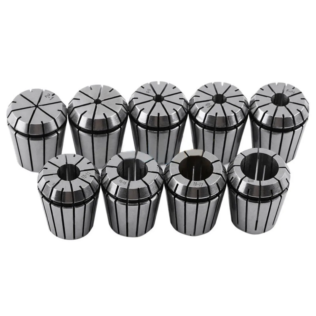 9pcs ER32 Spring Collets Set 2/4/6/8/10/12/16/18/20mm + 1pcs MT3 M12 Collet Chuck Morse Taper Holder | Инструменты