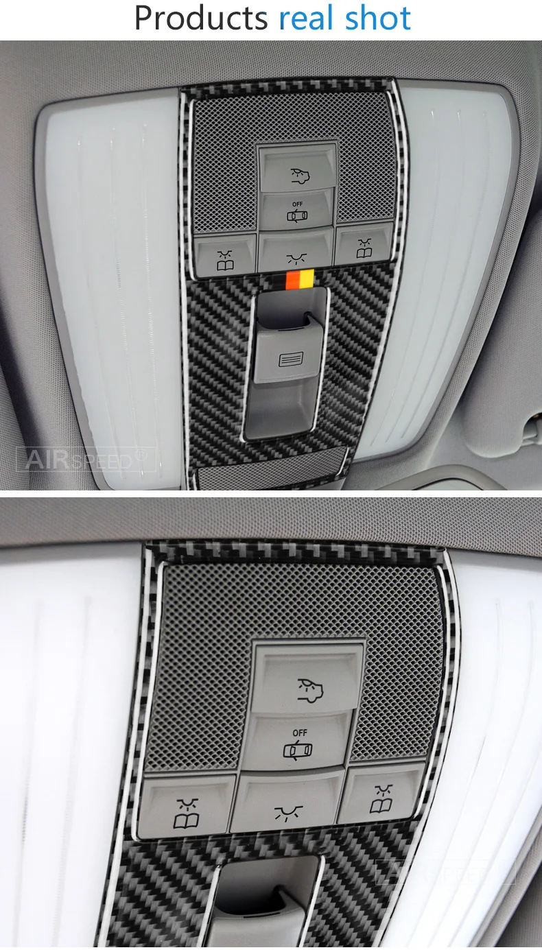 Airspeed для Mercedes Benz C Class W204 E Class W212 аксессуары из углеродного волокна для салона автомобиля светильник для чтения накладка украшения