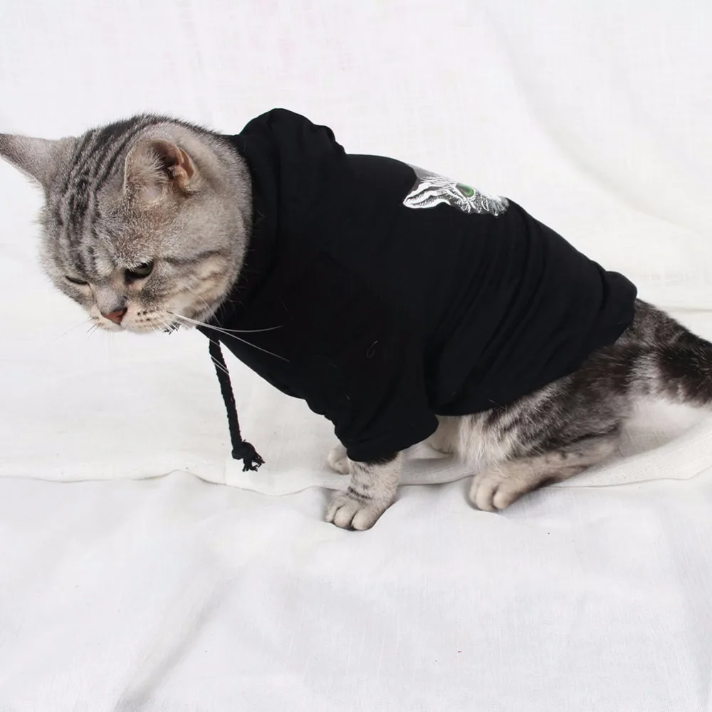 PipiFren Малый одежда для кошек домашних животных кофта с капюшоном котенком костюм
