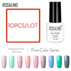 (На выбор 10) Гель-лак ROSALIND для ногтей серии чистых цветов УФ-Гель-лак для полировки для наращивания ногтей Гель-лак для дизайна ногтей