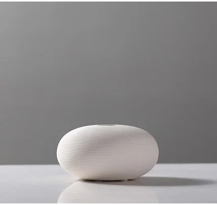 Small white Новая китайская керамическая сушеная Цветочная ваза с орнаментом, настольная ваза для цветов, миниатюрные фигурки, настольные изделия, аксессуары для украшения дома - Цвет: Small white