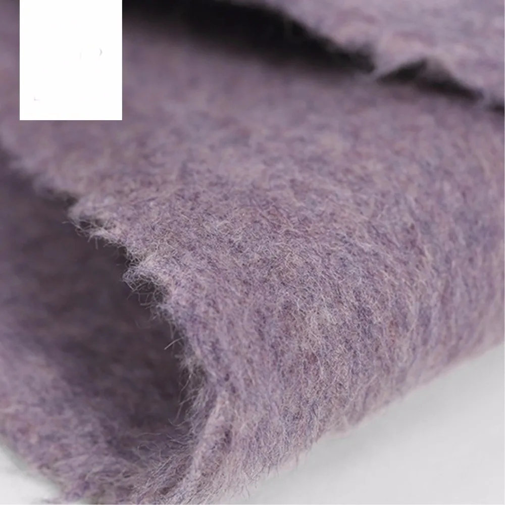 Lavender mixed purple Albaka alpaca wool double-sided cashmere coat fabric-600gsm | Дом и сад