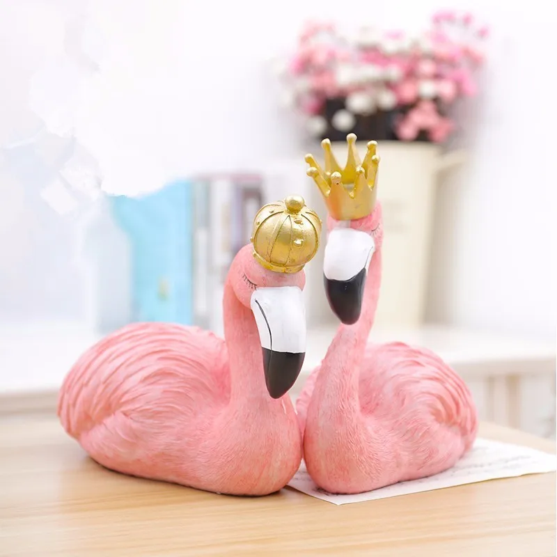 

Pink Flamingos Resin Creative Decoration Maison Home Decoration Accessories Modern ElimElim