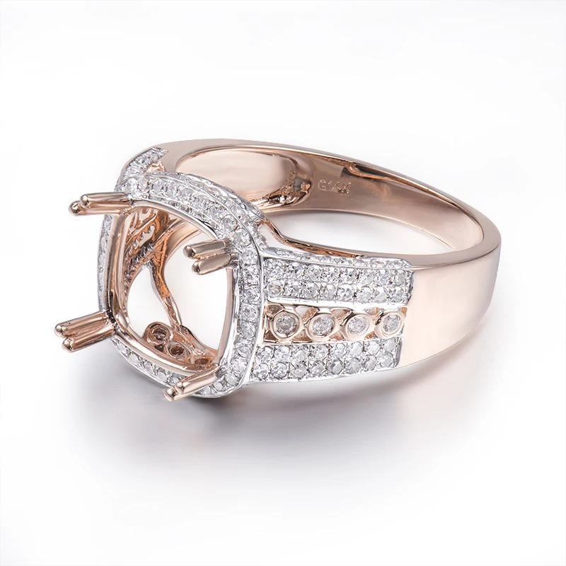 Кольцо LOVERJEWELRY из розового золота 18 карат с инкрустацией натурального бриллианта