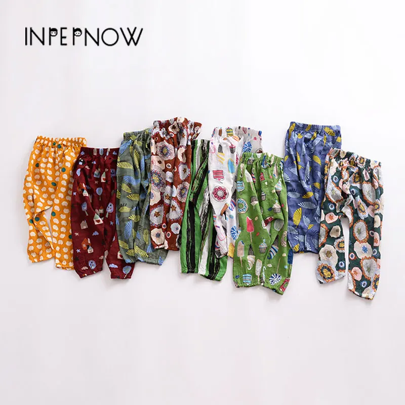 INPEPNOW лето 2019 г. штаны для девочек школьные хлопковые спортивные детские