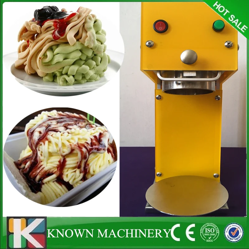 

Stainless steel Ice Cream Noodle Maker Spaghetti gelato forming noodel shapes ice cream making machine free shipping