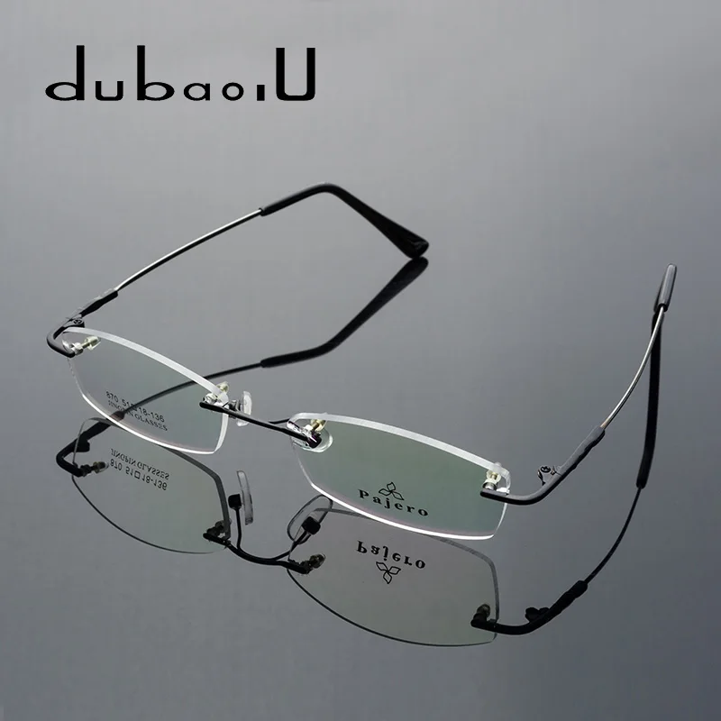 Женские очки без оправы из сплава по рецепту тонкие фотохромные с защитой от