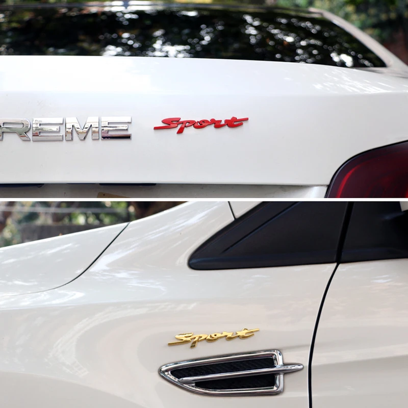 Металлический 3D хром серебро/черный/красный багажник автомобиля гонки слово